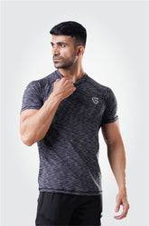 Muscle Texture Tee-Black